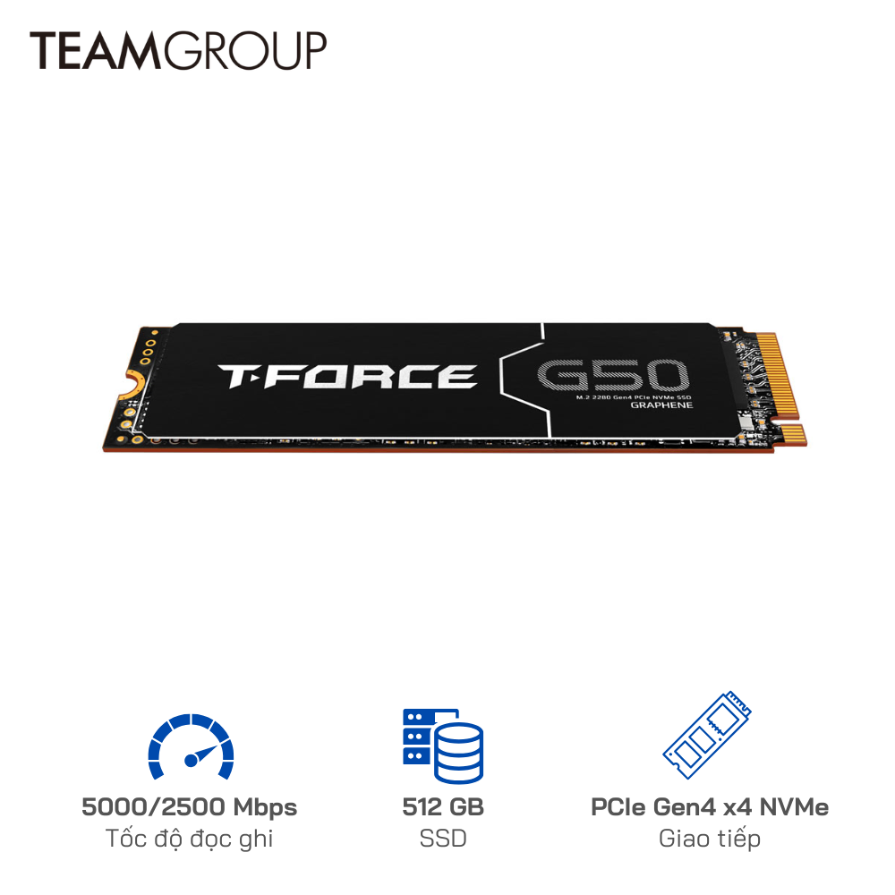 SSD NVMe TeamGroup G50 512GB M.2 PCIe 4.0 | R/W: 5000/2500