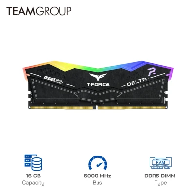 Ram Desktop TeamGroup T-Force Delta RGB 16GB DDR5 6000MHz Black
