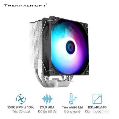 Tản nhiệt khí Thermalright Assassin X120 refined Se V2 RGB - Hỗ trợ Socket: Intel: 115X/1200/1700/2011 AMD: AM4/AM5