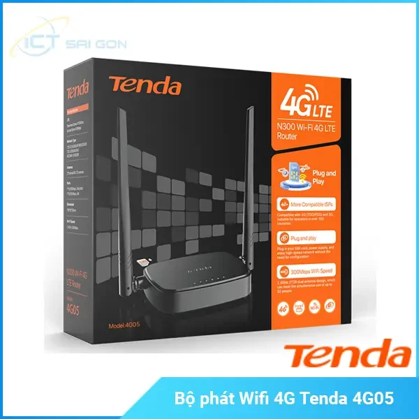 Router Wifi dùng Sim 4G Tenda 4G05 300Mbps