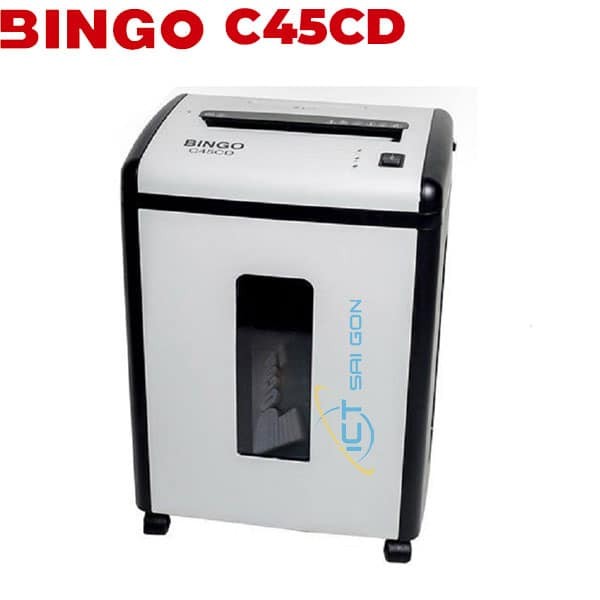 Máy hủy tài liệu Bingo C45CD - Hủy vụn nhanh, an toàn, tiện lợi - Công suất hủy 8-10 tờ / lần