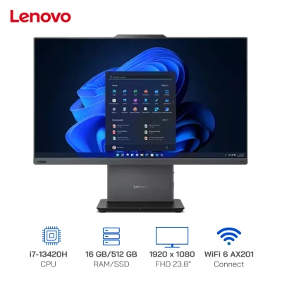PC Lenovo ThinkCentre Neo 50a 24 Gen5 AIO, Core i5-13420H, Ram 16GB, SSD 512GB, Màn hình 23.8 inch FHD, 12SC0025VA