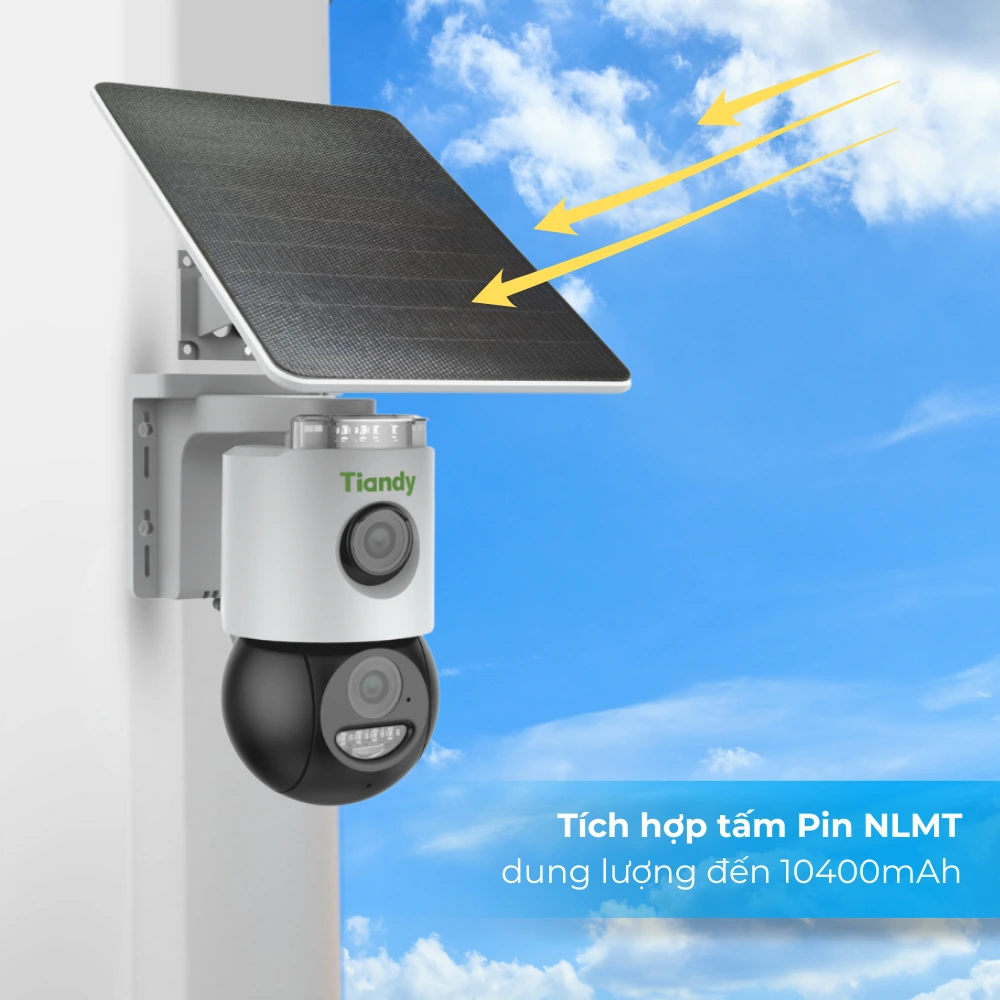 Camera 4G Tiandy TC-H363U - Ghi hình 2K/Pin NLMT/Quay 360/Đàm thoại 2 chiều