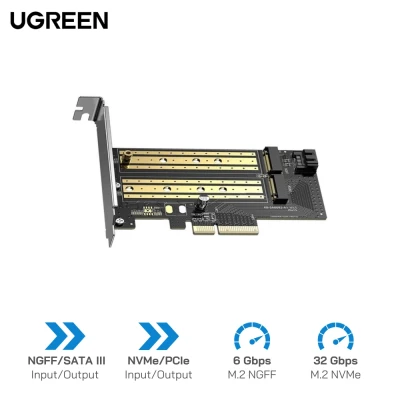 Card chuyển SSD M.2 NVMe/SATA sang PCI-E Ugreen 70504