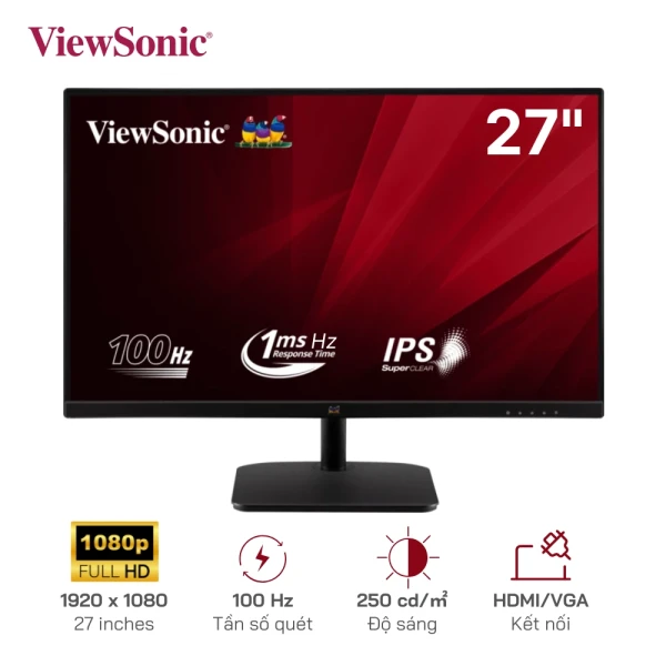 Màn hình Full HD ViewSonic VA2732-H 27inch 100Hz 1ms