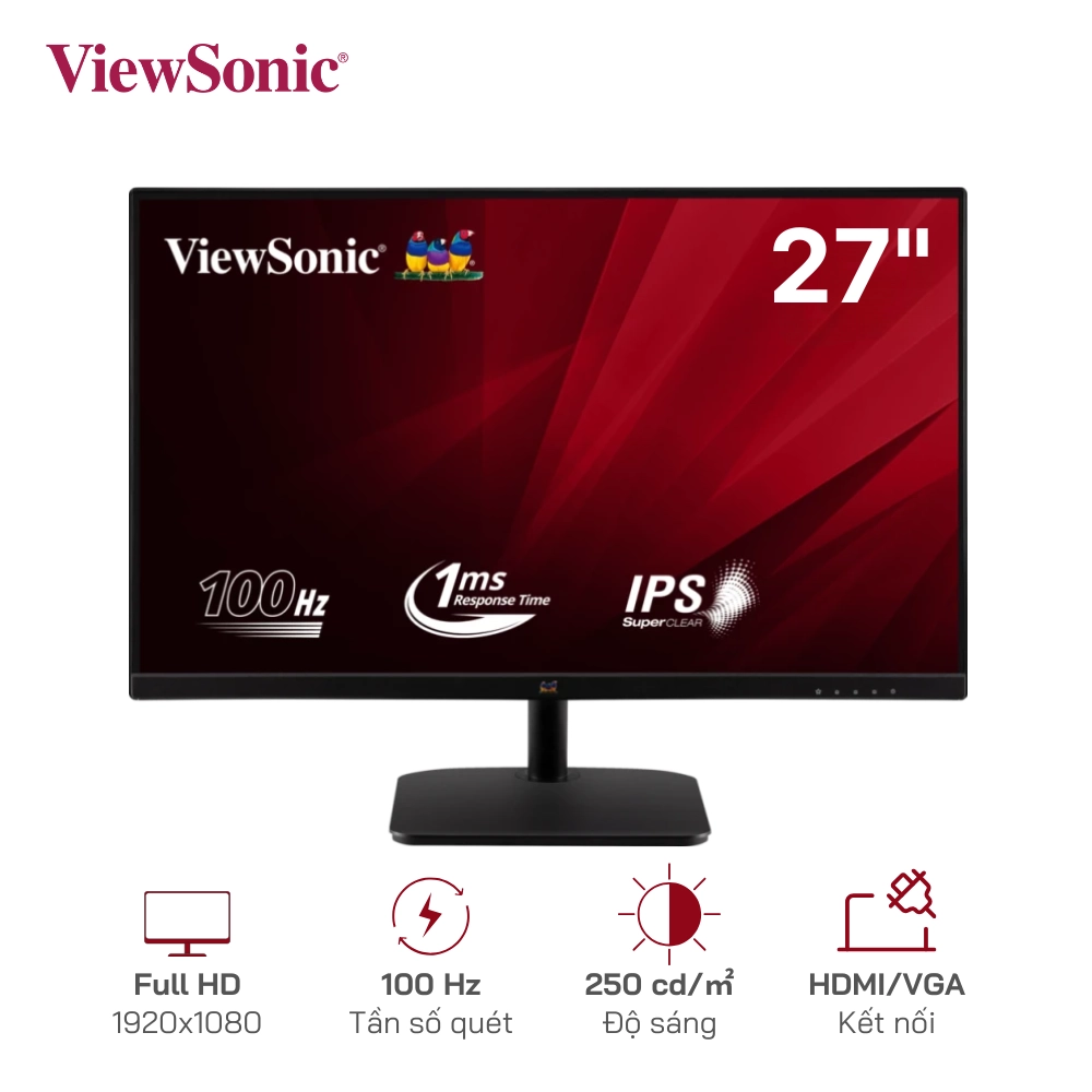 Màn hình Full HD ViewSonic VA2732-H 27inch 100Hz 1ms