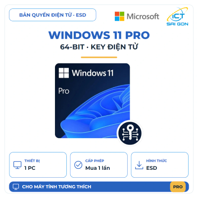 Phần mềm Windows 11 Pro 64-bit All Lng PK Lic Online DwnLd NR ESD - Key điện tử - FQC-10572