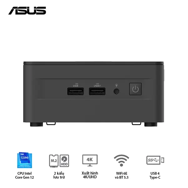 Mini PC Asus NUC12 PRO Tall RNUC12WSHI300000I Core i3-1220P/ 2xDDR4-3200/ 3xNVMe, SATA/ 2x HDMI 2.1/2x Thunderbolt/ VESA