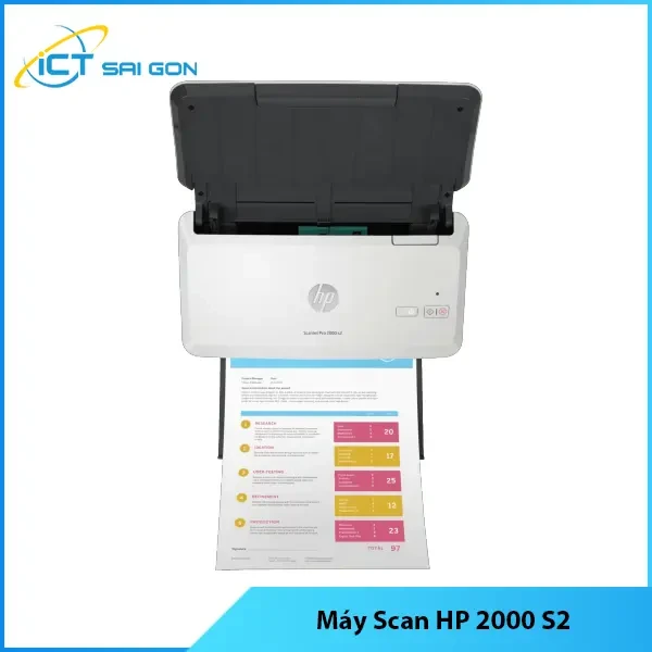 Máy Scanner HP 2000 S2 (6FW06A), Scan 35 trang/phút, Scan hai mặt 70 ảnh/phút, độ phân giải: 600 dpi