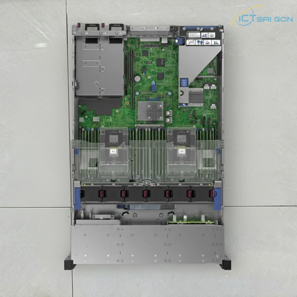 Máy chủ cũ HP Proliant DL380 G10: 2 x Heatsink, 8 x Tray 2.5″ / 2 x CPU Xeon Platinum 8171M