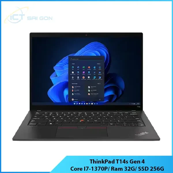 Laptop Lenovo ThinkPad T14s Gen 4, Core i7-1370P, Ram 32GB, SSD 256GB, Màn hình 14 inch, Wifi 6