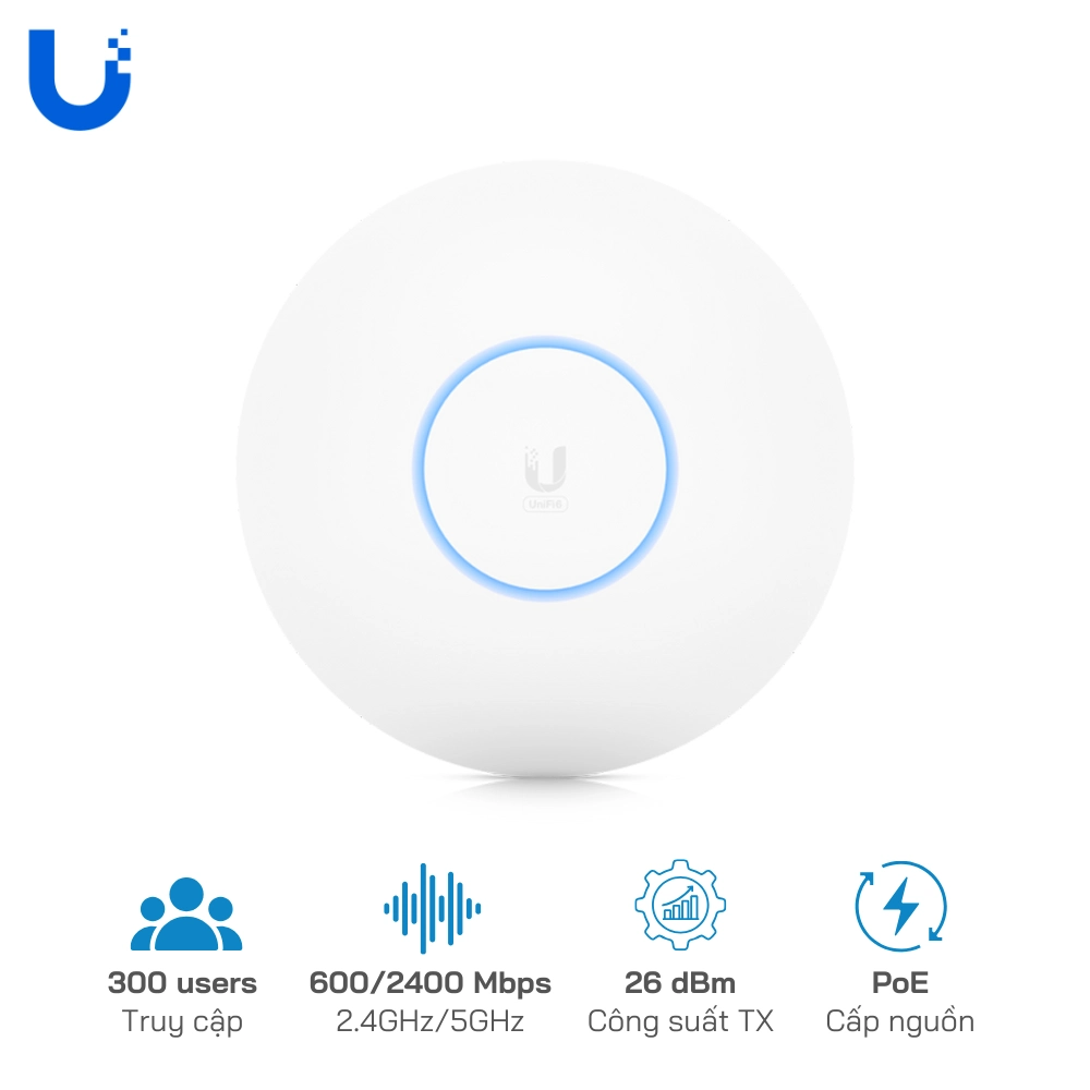 Bộ Phát Wifi UniFi 6 Long-Range (U6-LR)