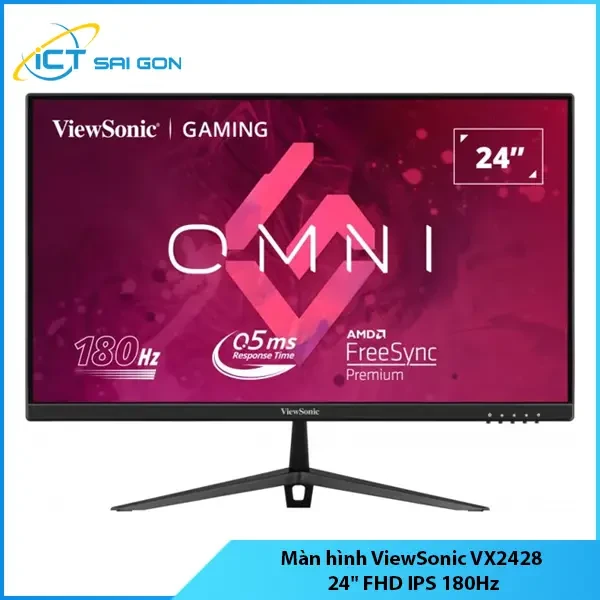 Màn hình Gaming ViewSonic VX2428 24" FHD IPS 180Hz 0,5ms (HDMI, Display Port), Độ sáng: 250 cd/m²